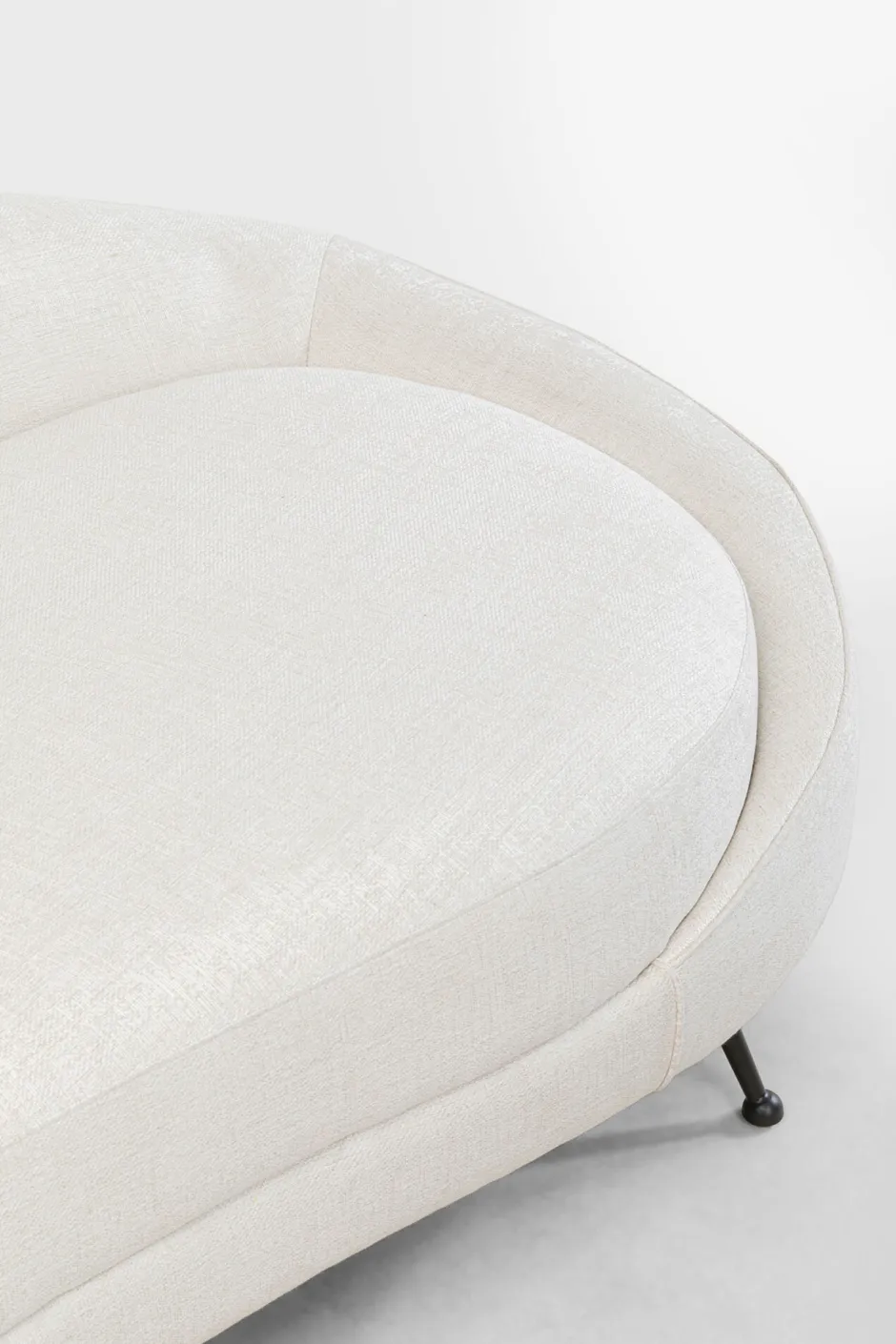 Sofa Duża Do Salonu Offwhite Nogi Czarne Stalowe 270 Cm*KARE Design Clearance