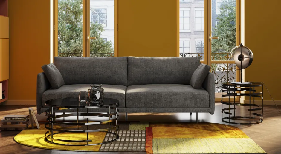 Sofa Edna 3-os. 245 Cm Szara*KARE Design