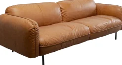 Sofa Ekskluzywna 2-osobowa Skórzana Jasnobrązowa 228 Cm*KARE Design Discount