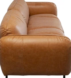 Sofa Ekskluzywna 2-osobowa Skórzana Jasnobrązowa 228 Cm*KARE Design Discount