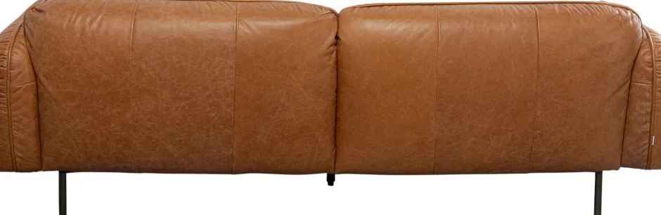 Sofa Ekskluzywna 2-osobowa Skórzana Jasnobrązowa 228 Cm*KARE Design Discount