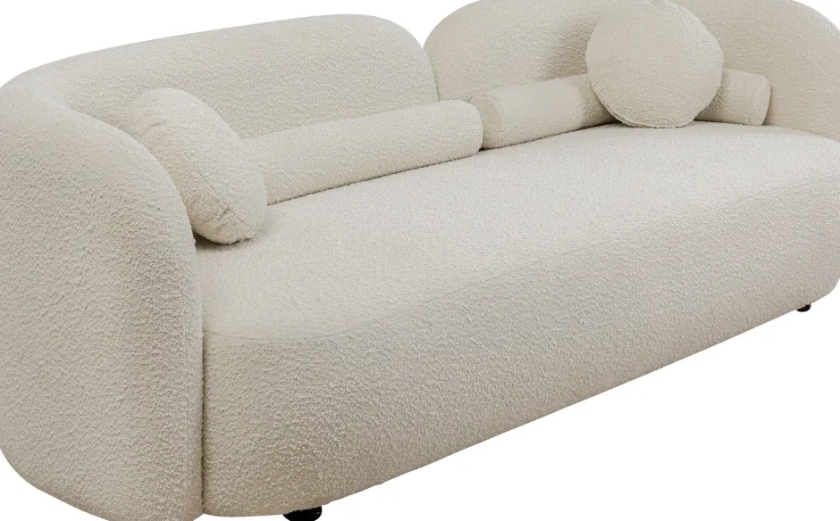 Sofa Kremowa 3-osobowa Tkanina Boucle 225 Cm*KARE Design New