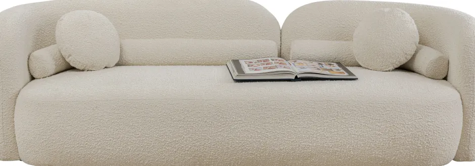 Sofa Kremowa 3-osobowa Tkanina Boucle 225 Cm*KARE Design New
