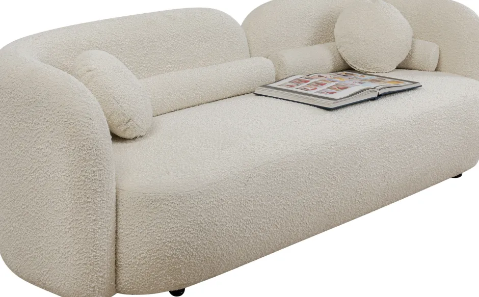 Sofa Kremowa 3-osobowa Tkanina Boucle 225 Cm*KARE Design New