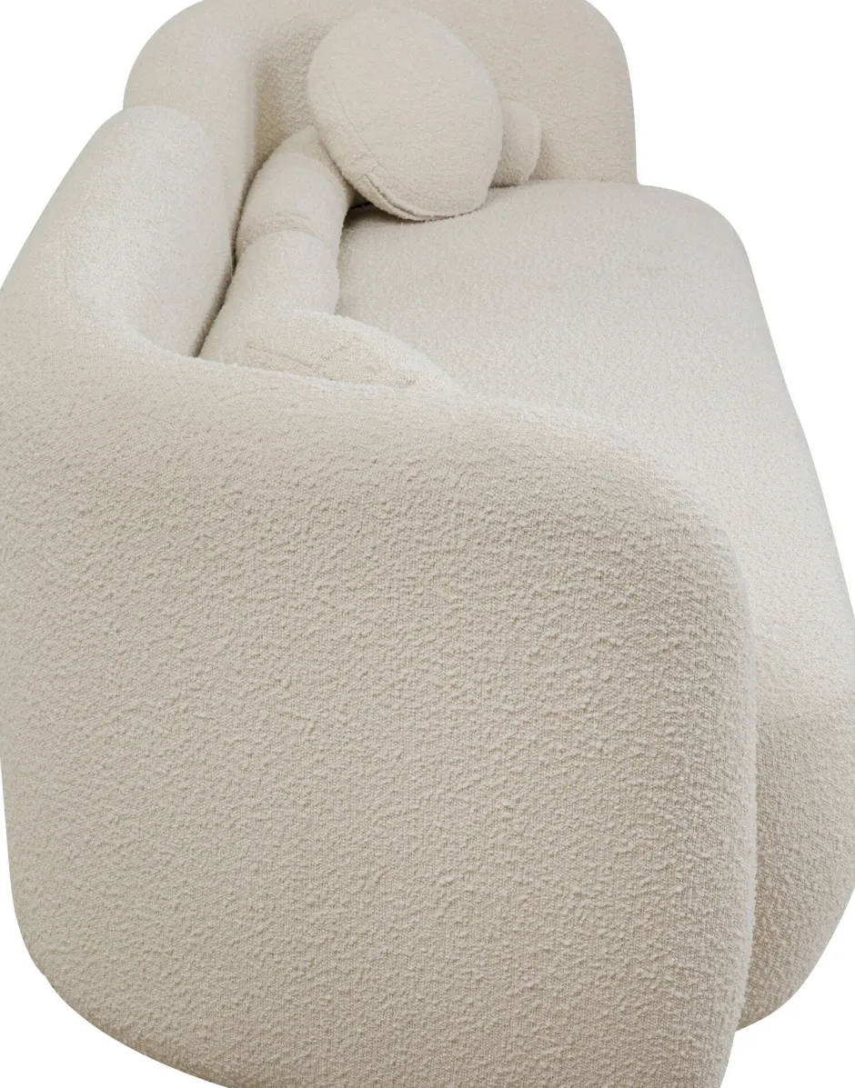 Sofa Kremowa 3-osobowa Tkanina Boucle 225 Cm*KARE Design New
