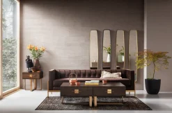 Sofa Loft 226x70 Cm Brązowa*KARE Design Discount