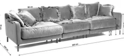 Sofa Lullaby 307 Cm Petrol*KARE Design Clearance