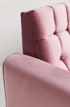 Sofa Milchbar 223x83 Cm Welwetowy Róż*KARE Design Sale