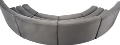 Sofa Modułowa 1 Element Zaokrąglona Welurowa Szara 109 Cm*KARE Design Discount
