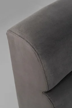 Sofa Modułowa 1 Element Zaokrąglona Welurowa Szara 109 Cm*KARE Design Discount