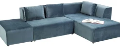 Sofa Modułowa Infinity Velvet Ocean 306x182 Cm Niebieska Prawa*KARE Design Best