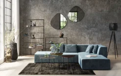 Sofa Modułowa Infinity Velvet Ocean 306x182 Cm Niebieska Prawa*KARE Design Best