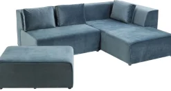 Sofa Modułowa Infinity Velvet Ocean 306x182 Cm Niebieska Prawa*KARE Design Best