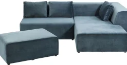 Sofa Modułowa Infinity Velvet Ocean 306x182 Cm Niebieska Prawa*KARE Design Best