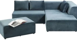Sofa Modułowa Infinity Velvet Ocean 306x182 Cm Niebieska Prawa*KARE Design Best