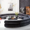 Sofa - Moduł Zaokrąglony Tapicerka Szaroniebieska 145 Cm*KARE Design Outlet
