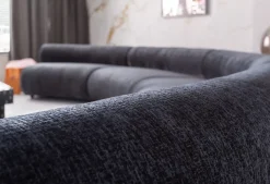 Sofa - Moduł Zaokrąglony Tapicerka Szaroniebieska 145 Cm*KARE Design Outlet