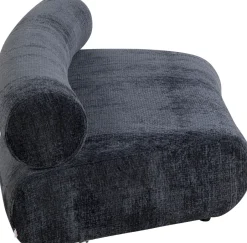 Sofa - Moduł Zaokrąglony Tapicerka Szaroniebieska 145 Cm*KARE Design Outlet