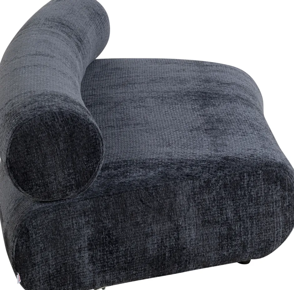 Sofa - Moduł Zaokrąglony Tapicerka Szaroniebieska 145 Cm*KARE Design Outlet