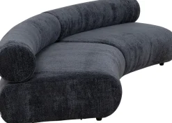 Sofa - Moduł Zaokrąglony Tapicerka Szaroniebieska 145 Cm*KARE Design Outlet