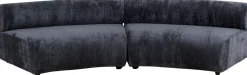Sofa - Moduł Zaokrąglony Tapicerka Szaroniebieska 145 Cm*KARE Design Outlet