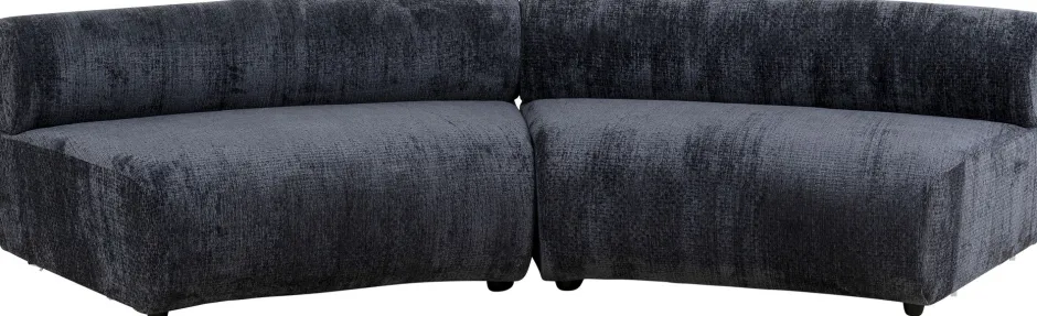 Sofa - Moduł Zaokrąglony Tapicerka Szaroniebieska 145 Cm*KARE Design Outlet