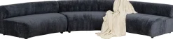 Sofa - Moduł Zaokrąglony Tapicerka Szaroniebieska 145 Cm*KARE Design Outlet