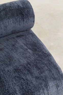 Sofa - Moduł Zaokrąglony Tapicerka Szaroniebieska 145 Cm*KARE Design Outlet