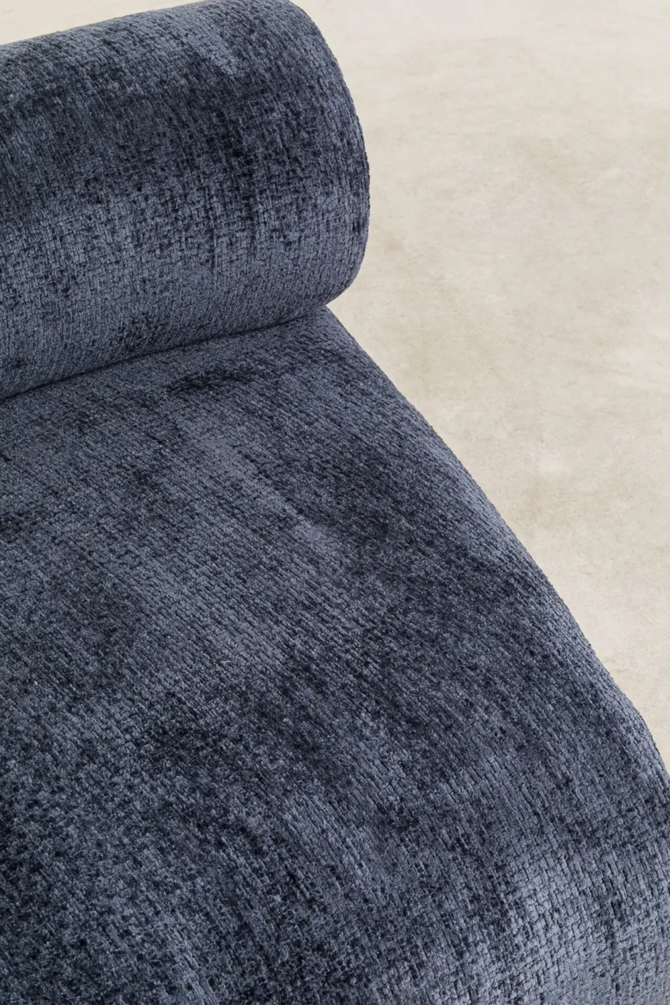 Sofa - Moduł Zaokrąglony Tapicerka Szaroniebieska 145 Cm*KARE Design Outlet