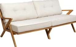 Sofa Ogrodowa 3-osobowa Siedzisko Kremowe 180 Cm Nogi Drewno Akacjowe*KARE Design Hot