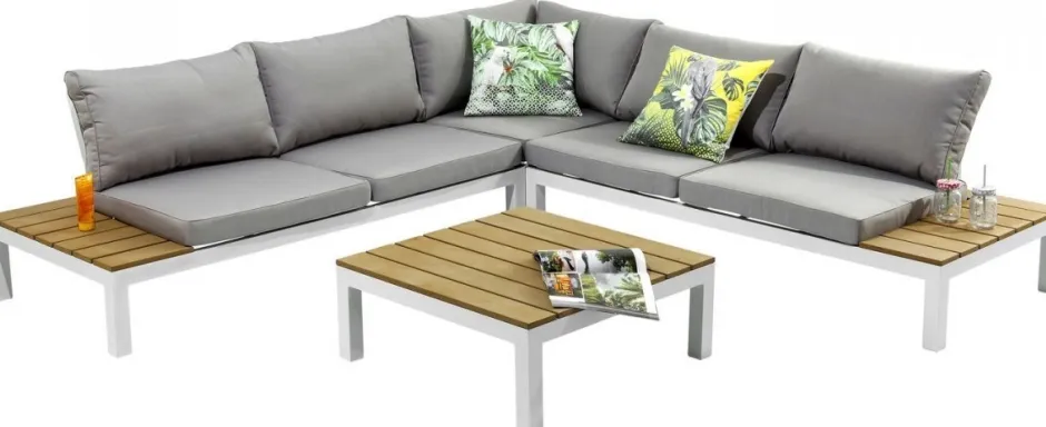 Sofa Ogrodowa Ze Stolikiem Holiday White 242x242 Cm*KARE Design Sale