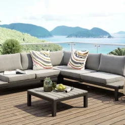 Sofa Ogrodowa Ze Stolikiem Holiday Black 242x242 Cm*KARE Design Outlet