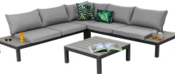 Sofa Ogrodowa Ze Stolikiem Holiday Black 242x242 Cm*KARE Design Outlet