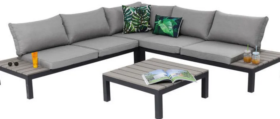 Sofa Ogrodowa Ze Stolikiem Holiday Black 242x242 Cm*KARE Design Outlet
