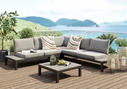 Sofa Ogrodowa Ze Stolikiem Holiday Black 242x242 Cm*KARE Design Outlet