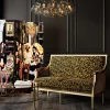 Sofa 2-os. Glamour Do Salonu Panterka Rama Złota 135 Cm*KARE Design Best