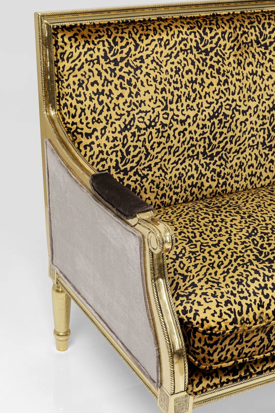 Sofa 2-os. Glamour Do Salonu Panterka Rama Złota 135 Cm*KARE Design Best