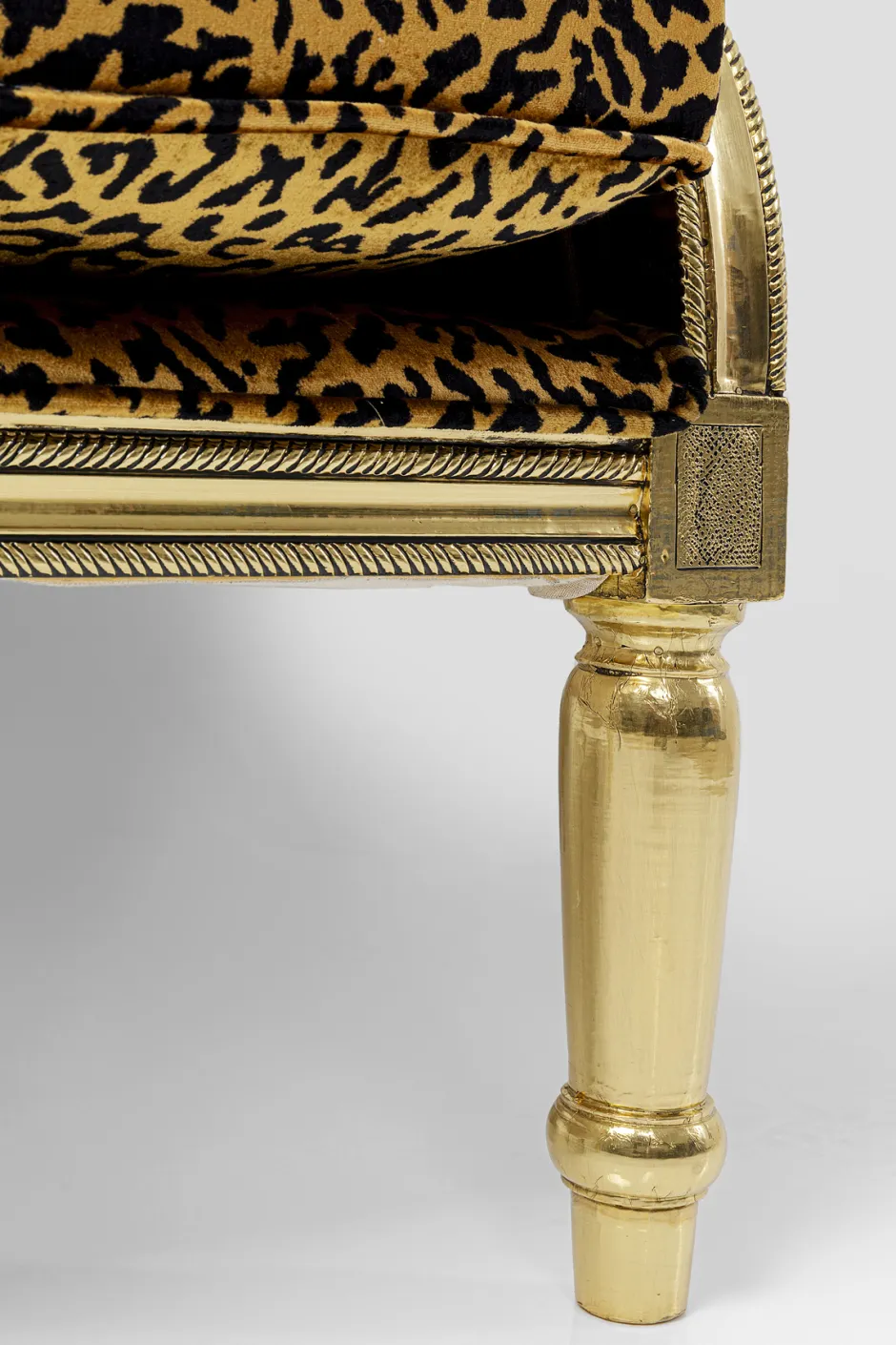 Sofa 2-os. Glamour Do Salonu Panterka Rama Złota 135 Cm*KARE Design Best