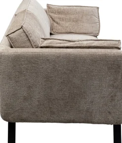 Sofa 2-osobowa Beżowa Tkanina Szenilowa Nogi Czarne 178 Cm*KARE Design Hot