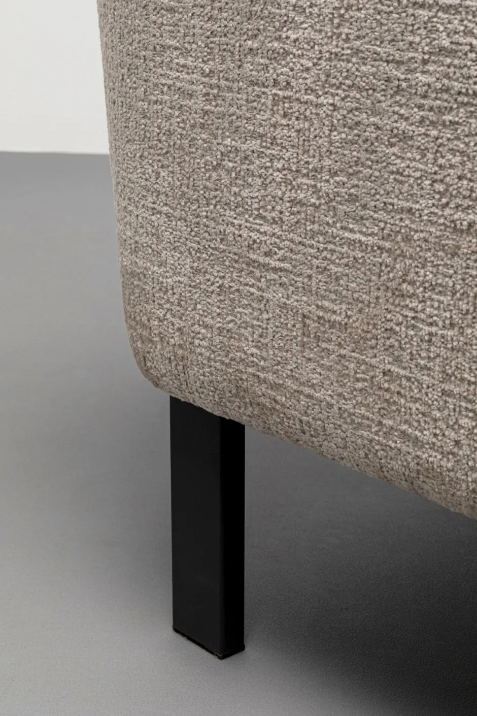 Sofa 2-osobowa Beżowa Tkanina Szenilowa Nogi Czarne 178 Cm*KARE Design Hot