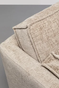 Sofa 2-osobowa Beżowa Tkanina Szenilowa Nogi Czarne 178 Cm*KARE Design Hot