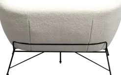 Sofa 2-osobowa Biała Boucle Nogi Czarne Stalowe 139 Cm*KARE Design Online