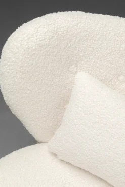 Sofa 2-osobowa Biała Boucle Nogi Czarne Stalowe 139 Cm*KARE Design Online