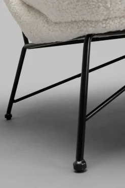 Sofa 2-osobowa Biała Boucle Nogi Czarne Stalowe 139 Cm*KARE Design Online