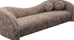 Sofa 3-osobowa Brązowa Tkanina Melanżowa 261 Cm Organiczne Kształy*KARE Design Sale