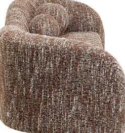 Sofa 2-osobowa Brązowa Zaokrąglony Kształ 201 Cm*KARE Design Clearance