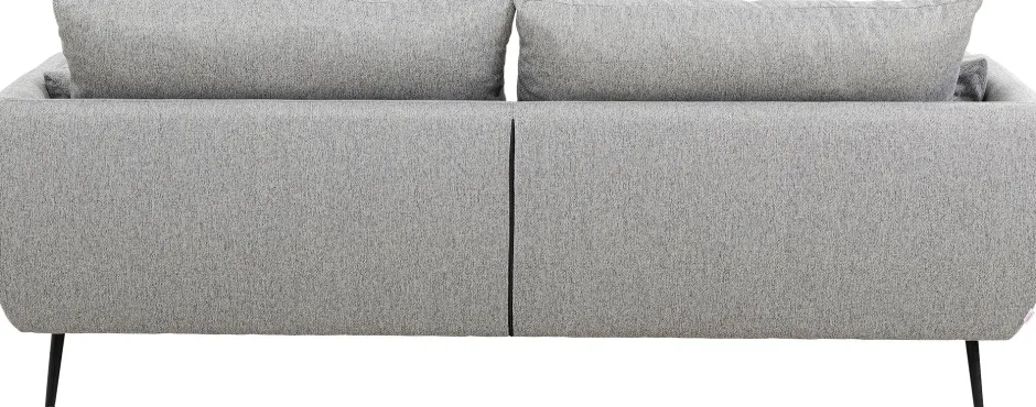 Sofa 3-osobowa 219 Cm Tapicerowana Szara Nogi Czarne*KARE Design Sale