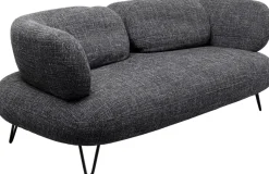 Sofa 2-osobowa Czarna Tkanina Melanżowa 182 Cm*KARE Design New