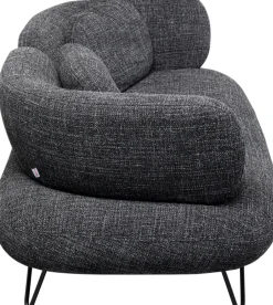Sofa 2-osobowa Czarna Tkanina Melanżowa 182 Cm*KARE Design New