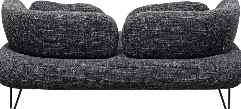 Sofa 2-osobowa Czarna Tkanina Melanżowa 182 Cm*KARE Design New